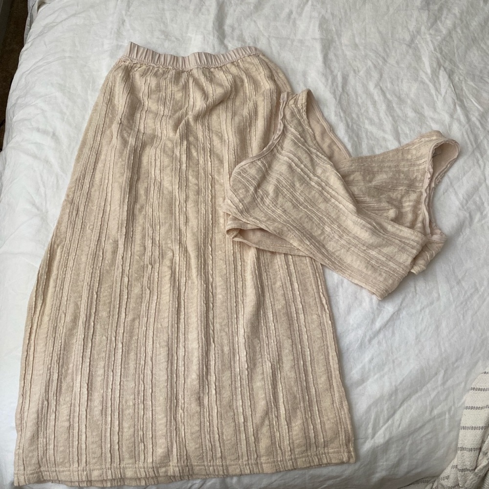 Free people aloha top and skirt set!